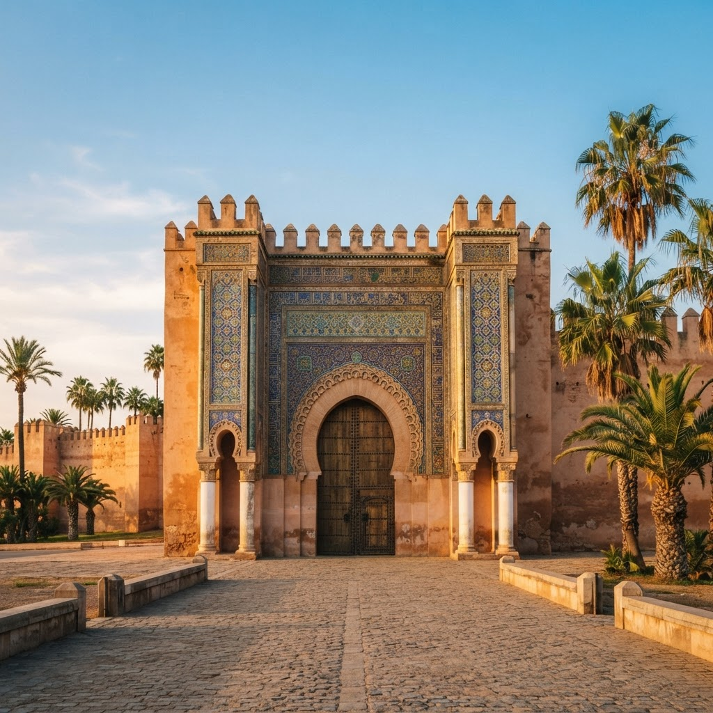 Ornate gate of a Moroccan imperial city