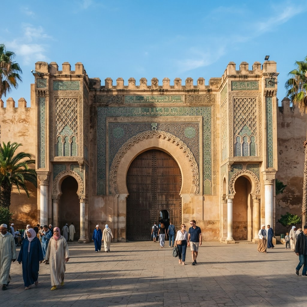 Bab Mansour gate in Meknes