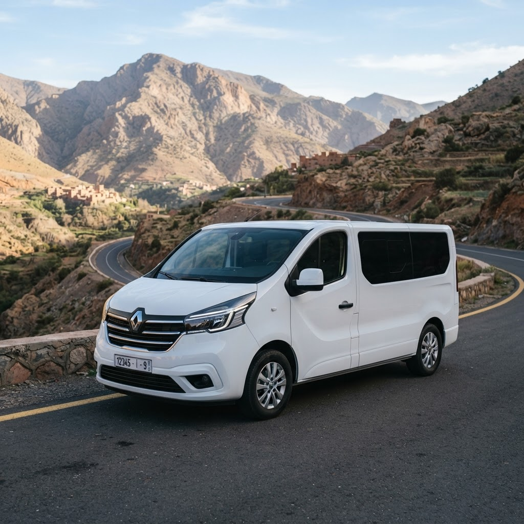 White Renault Trafic passenger van